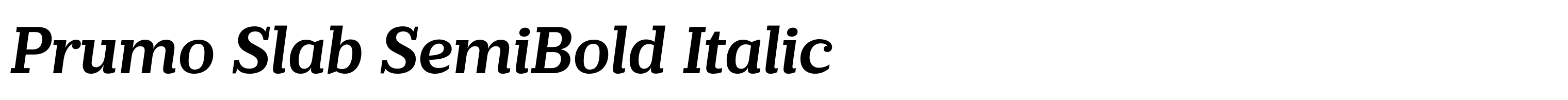 Prumo Slab SemiBold Italic